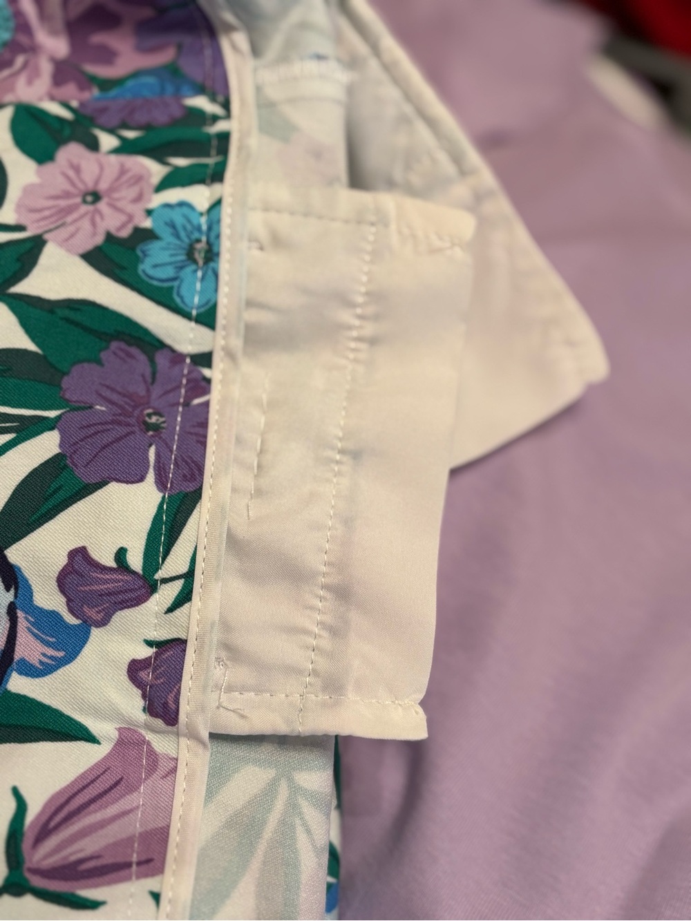 Talbots Women's Chatham Ankle Pants in purple, green and blue - Picture 4 of 10